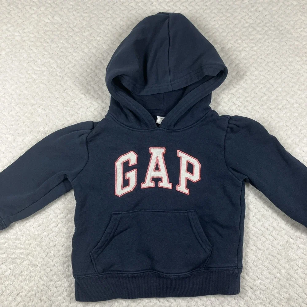 Baby Gap Toddler Girls‎ Blue Hoodie 2T Logo Cotton